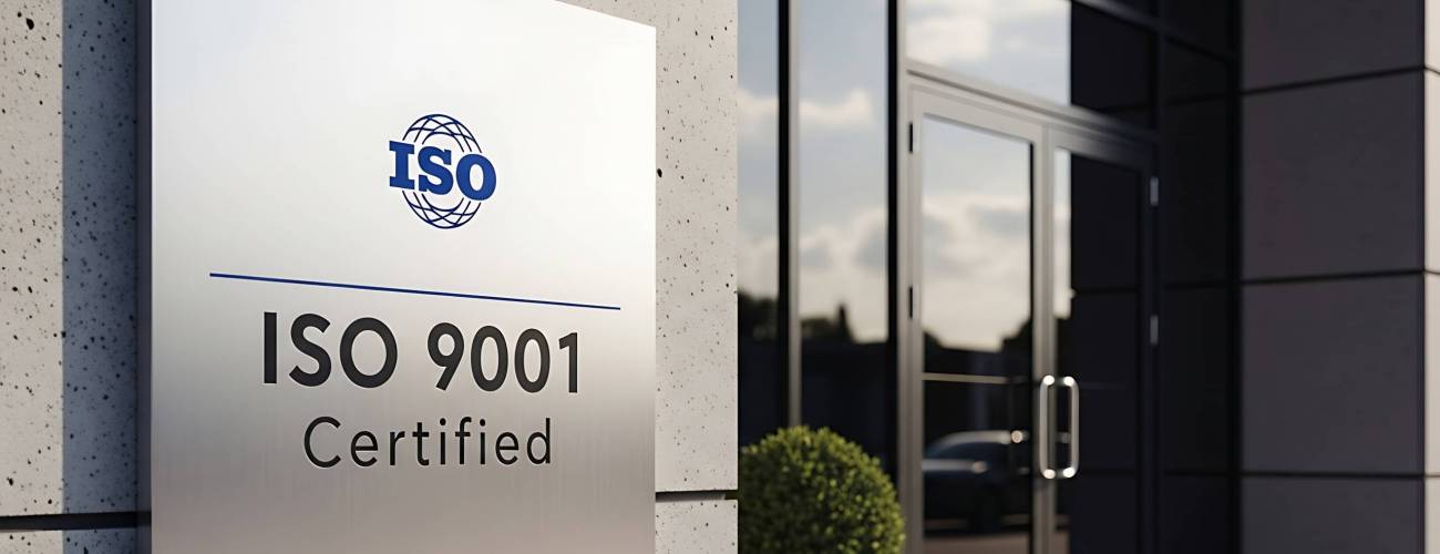 ISO 9001 Certified Quality Management Standard Concept