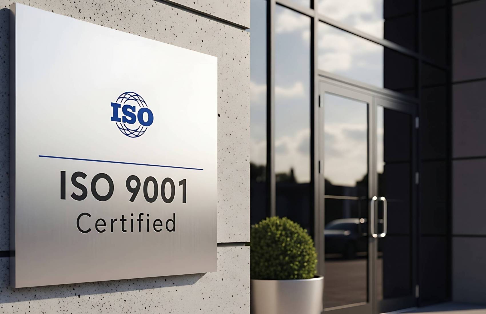 ISO 9001 Certified Quality Management Standard Concept